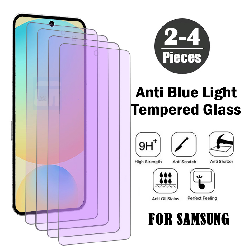 Matte Anti Glare Screen - 2–4 Stück Anti-Blaulicht-Hartglas für Samsung Galaxy